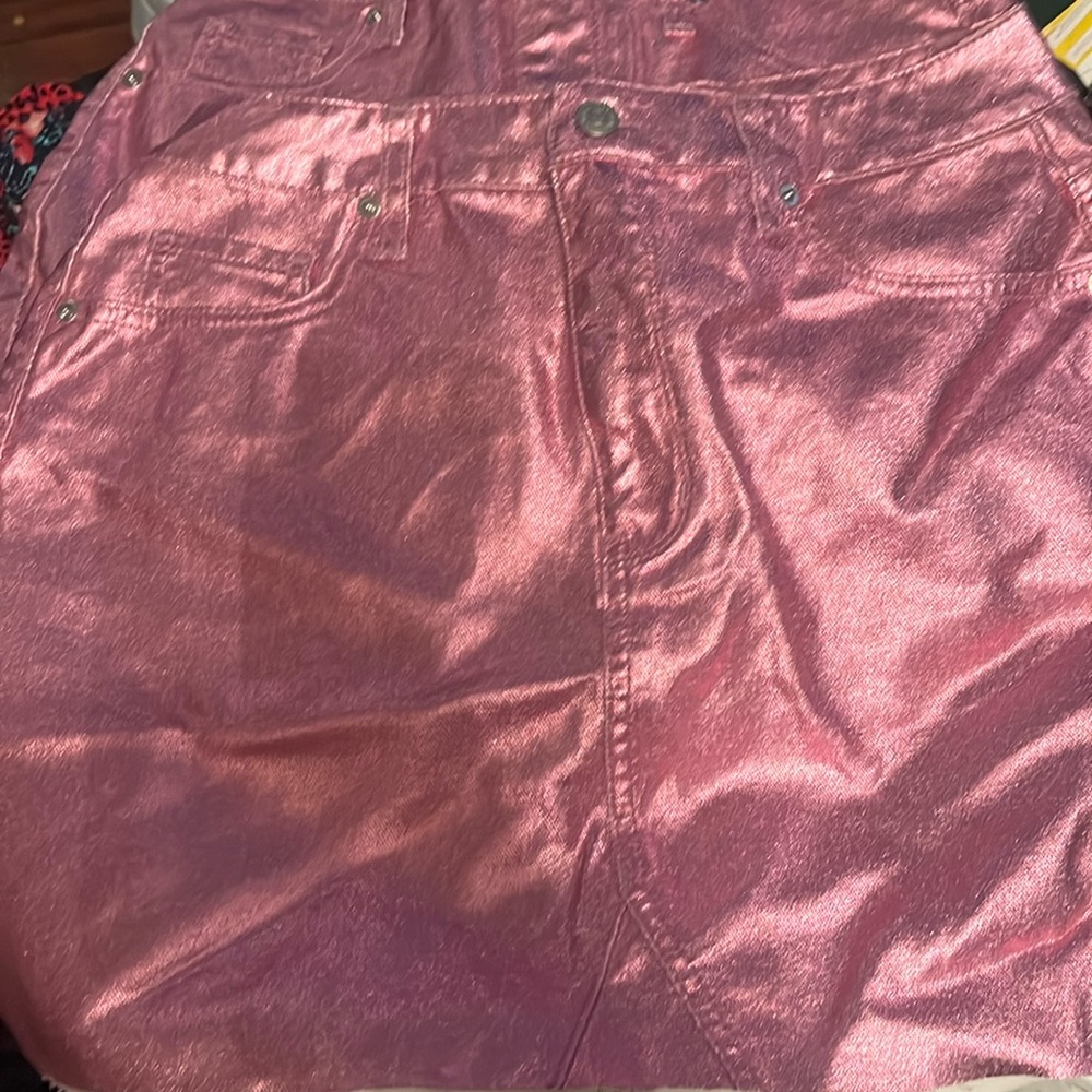 Pink mini skirt